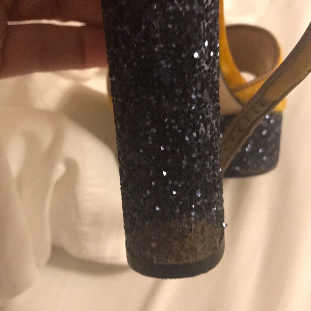 Blue embellished glitter Gucci Platform sandals - Picture 6 of 8